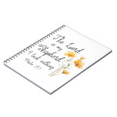 Psalm 23:1 Der Herr ist meine Hirtengelbe Blume Notizblock (Linke Seite)