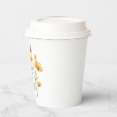 Psalm 23:1 Der Herr ist meine Hirtengelbe Blume Pappbecher (Links)