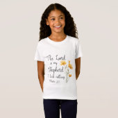 Psalm 23:1 Der Herr ist meine Hirtengelbe Blume T-Shirt (Vorne ganz)
