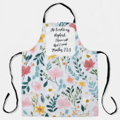 Psalm 23:1 Floral Apron Schürze (Vorderseite)