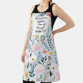Psalm 23:1 Floral Apron Schürze