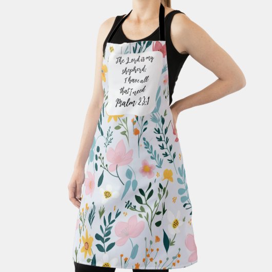 Psalm 23:1 Floral Apron Schürze (InSitu)