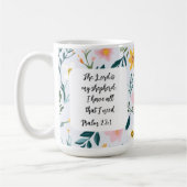 Psalm 23:1 Floral Coffee Mug Kaffeetasse (Links)