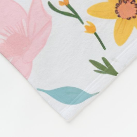 Psalm 23:1 Floral Fleece Blanket (Ecke)