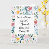 Psalm 23:1 Floral Greeting Card Karte (Gelbe Blume)
