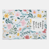 Psalm 23:1 Floral Kitchen Towels Geschirrtuch (Horizontal)