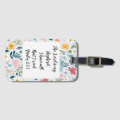 Psalm 23:1 Floral Luggage Tag Gepäckanhänger (Vorderseite (Horizontal))