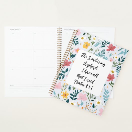 Psalm 23:1 Floral Planner Planer (Anzeige)