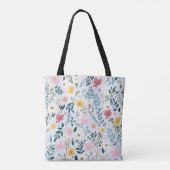 Psalm 23:1 Floral Tote Bag Tasche (Rückseite)