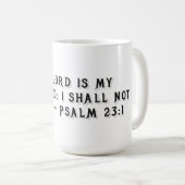 Psalm 23:1 Geschenktasse Kaffeetasse (VorderseiteRechts)