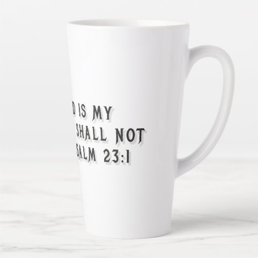 Psalm 23:1 Geschenktasse Milchtasse (Rechts)