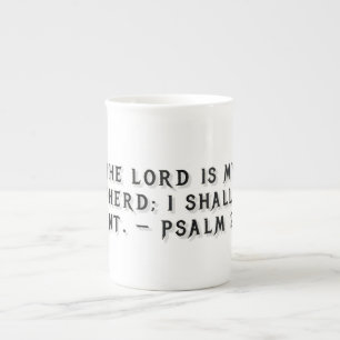 Psalm 23:1 Geschenktasse Porzellantasse