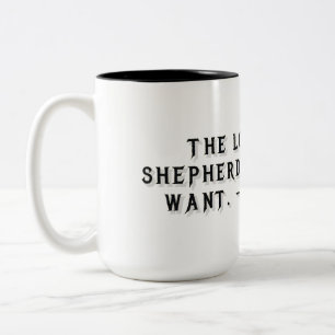 Psalm 23:1 Geschenktasse Zweifarbige Tasse