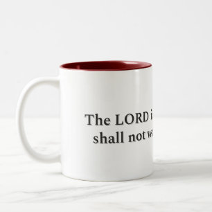 Psalm 23:1, Geschenktasse Zweifarbige Tasse