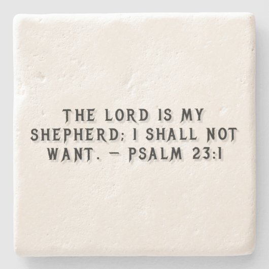 Psalm 23:1 Geschenkuntersetzer Steinuntersetzer (Vorderseite)