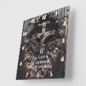 Psalm 23:1 Hirtenlicht Quadratische Wanduhr (Winkel)