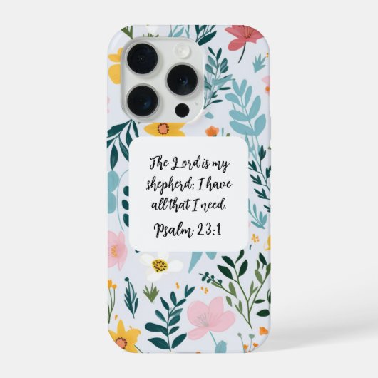 Psalm 23:1 iPhone 15 Pro Case iPhone Hülle (Rückseite)