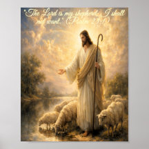 Psalm 23:1 Jesus als Hirte Poster
