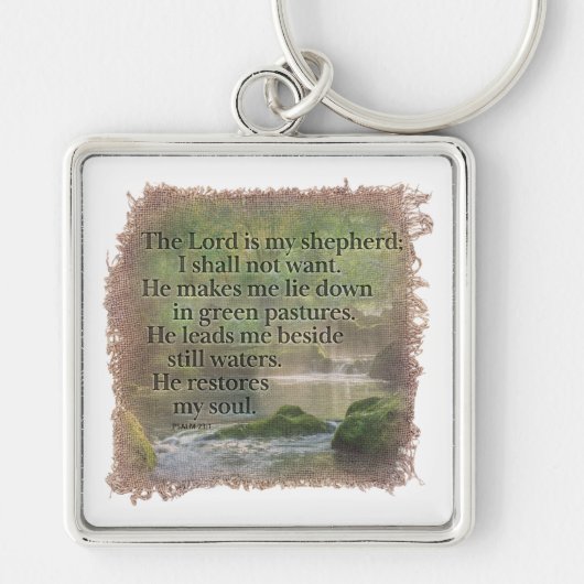 PSALM 23:1 - Keychain Schlüsselanhänger (Vorne)