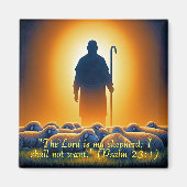 Psalm 23:1 Lord as Shepherd Square Magnet (Vorne)