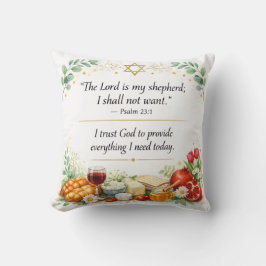 Psalm 23:1, Messianic Jewish Decor, Bible Verse Kissen