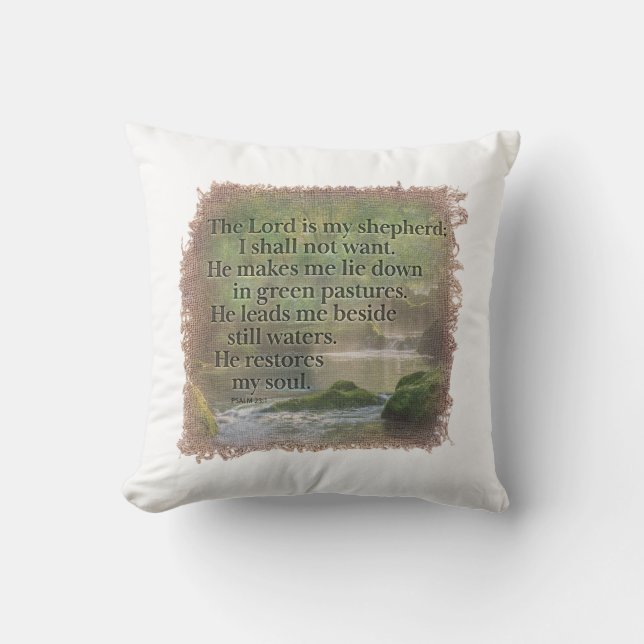 PSALM 23:1 Pillow Kissen (Vorderseite)
