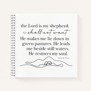 PSALM 23:1 - Tagebuch Notizblock