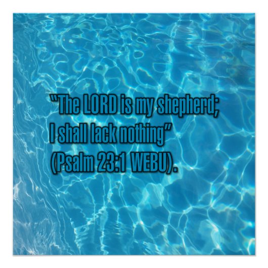 Psalm 23:1 WEBU Poster (Vorderseite)