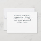 Psalm 23 2-3 Er führt mich neben Wasser Flat Card (Rückseite)