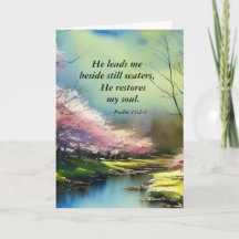 Psalm 23:2-3 Er restauriert mein Soul Bibel Verse