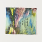 Psalm 23:2-3 Er restauriert mein Soul Bibel Verse Wandteppich (Vorderseite (Horizontal))