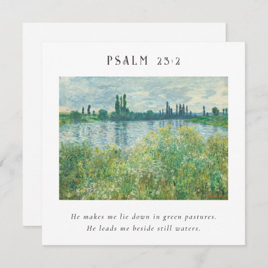 Psalm 23:2 Bibelverse Postkarte (Vorne/Hinten)