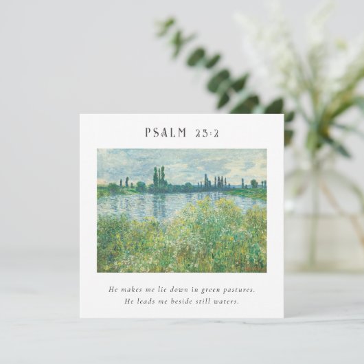 Psalm 23:2 Bibelverse Postkarte (Stehend Vorderseite)