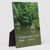 Psalm 23:2 Er führt mich neben den stillen Wassern Fotoplatte (Seite)