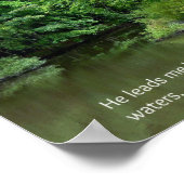 Psalm 23:2 Er führt mich neben den stillen Wassern Poster (Ecke)