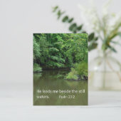 Psalm 23:2 Er führt mich neben den stillen Wassern Postkarte (Stehend Vorderseite)