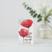 Psalm 23:3 Er restauriert mein Soul, Bibel Verse B Visitenkarte (Stehend Vorderseite)