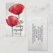 Psalm 23:3 Er restauriert mein Soul, Bibel Verse B Visitenkarte (Vorne/Hinten)