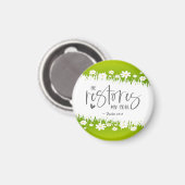 Psalm 23:3 Er restauriert mein Soul Bibel Verse Magnet (Vorderseite/Rückseite)