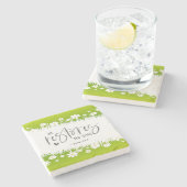 Psalm 23:3 Er restauriert mein Soul Bibel Verse Steinuntersetzer (Seitenansicht)