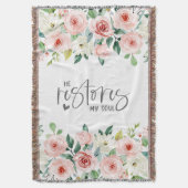 Psalm 23:3 Er restauriert mein Soul Bible Verse &  Decke (Vorderseite Vertikal)