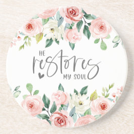 Psalm 23:3 Er restauriert mein Soul Bible Verse &  Getränkeuntersetzer