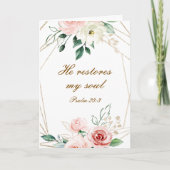 Psalm 23:3 Er restauriert mein Soul Bible Verse & Karte (Vorderseite)