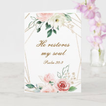 Psalm 23:3 Er restauriert mein Soul Bible Verse & 