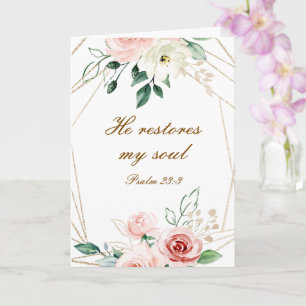 Psalm 23:3 Er restauriert mein Soul Bible Verse &  Karte