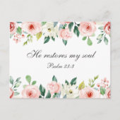 Psalm 23:3 Er restauriert mein Soul Bible Verse &  Postkarte (Vorderseite)