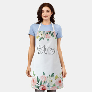 Psalm 23:3 Er restauriert mein Soul Bible Verse &  Schürze