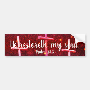 Psalm-23:3 er Restoreth mein Soul-Autoaufkleber Autoaufkleber