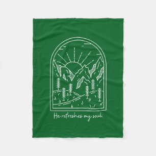 Psalm 23 3 Erfrischungen Soul Christlich Bibelvers Fleecedecke