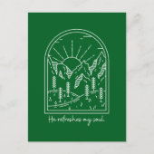 Psalm 23 3 Erfrischungen Soul Christlich Bibelvers Postkarte (Vorderseite)